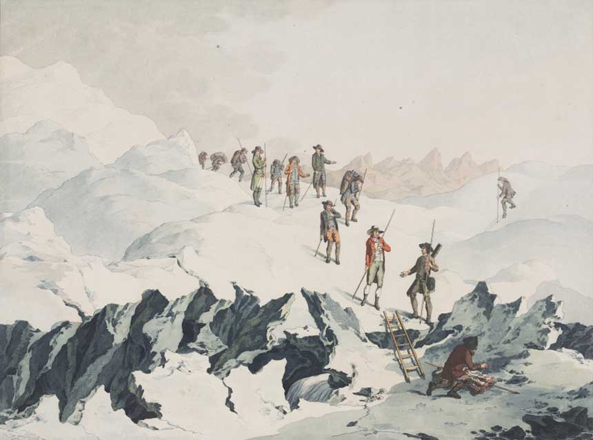 Descent from Mont Blanc in 1787